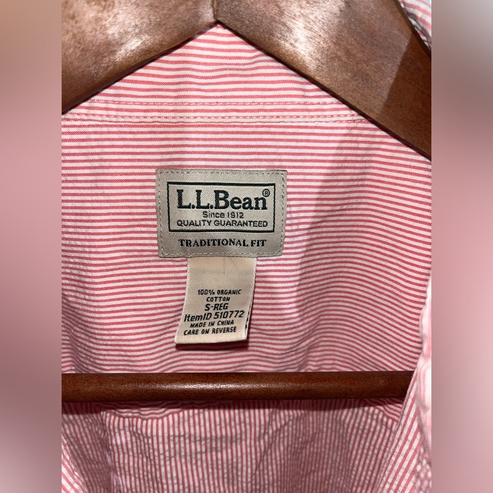 L L Bean Mens Textured Button Up